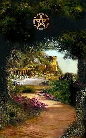 Ace of Pentacles card from the Infinite Visions Tarot deck