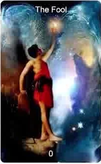 The Fool card from the Infinite Visions Tarot deck