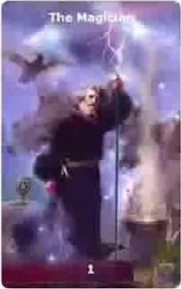 The Magician card from the Infinite Visions Tarot deck