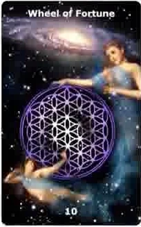 Wheel of Fortune card from the Infinite Visions Tarot deck