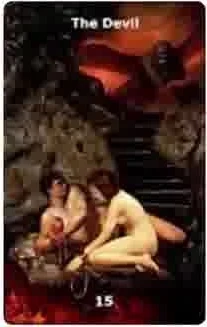 The Devil card from the Infinite Visions Tarot deck