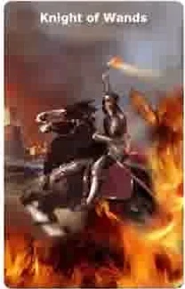 Knight of Wands card from the Infinite Visions Tarot deck