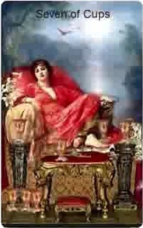 Seven of Cups card from the Infinite Visions Tarot deck