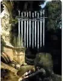 Ten of Swords card from the Infinite Visions Tarot deck