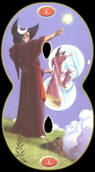 The Magician card from the Infinity Tarot deck