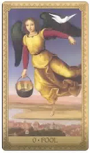 The Fool card from the Influence of the Angel Tarot deck