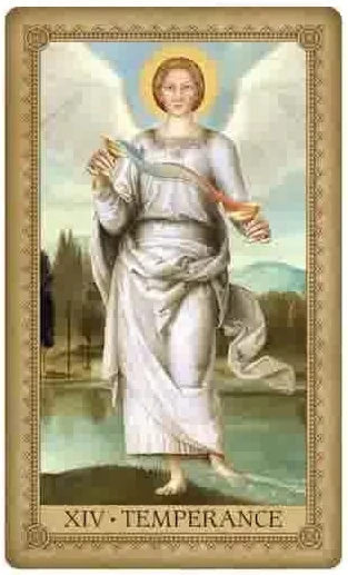 Temperance card from the Influence of the Angel Tarot deck