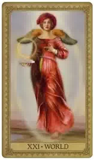 The World card from the Influence of the Angel Tarot deck