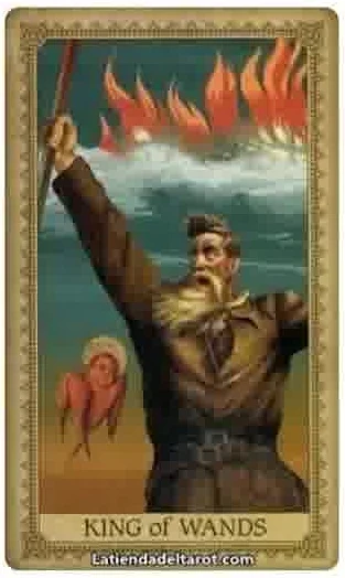 King of Wands card from the Influence of the Angel Tarot deck
