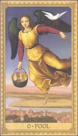 The Fool card from the Influence of the Angels Tarot deck