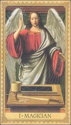 The Magician card from the Influence of the Angels Tarot deck
