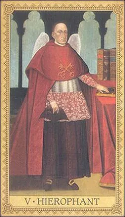 The Hierophant card from the Influence of the Angels Tarot deck