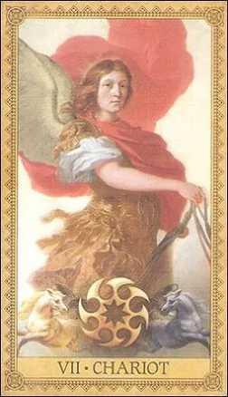 The Chariot card from the Influence of the Angels Tarot deck