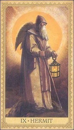 The Hermit card from the Influence of the Angels Tarot deck