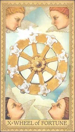 Wheel of Fortune card from the Influence of the Angels Tarot deck