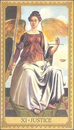Justice card from the Influence of the Angels Tarot deck