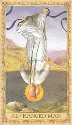 The Hanged Man card from the Influence of the Angels Tarot deck