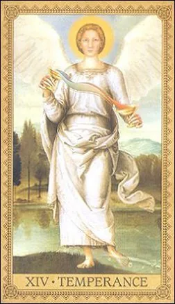 Temperance card from the Influence of the Angels Tarot deck