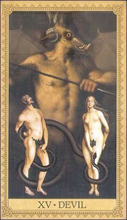 The Devil card from the Influence of the Angels Tarot deck
