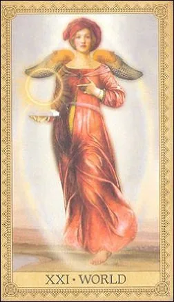 The World card from the Influence of the Angels Tarot deck