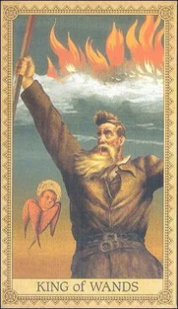 King of Wands card from the Influence of the Angels Tarot deck