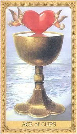 Ace of Cups card from the Influence of the Angels Tarot deck