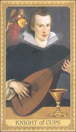 Knight of Cups card from the Influence of the Angels Tarot deck