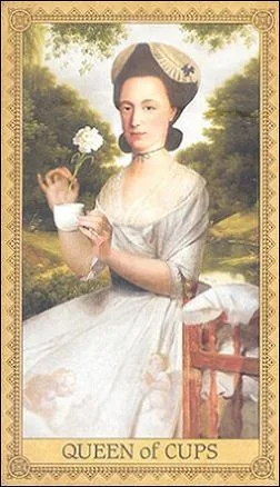 Queen of Cups card from the Influence of the Angels Tarot deck