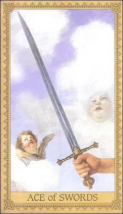 Ace of Swords card from the Influence of the Angels Tarot deck