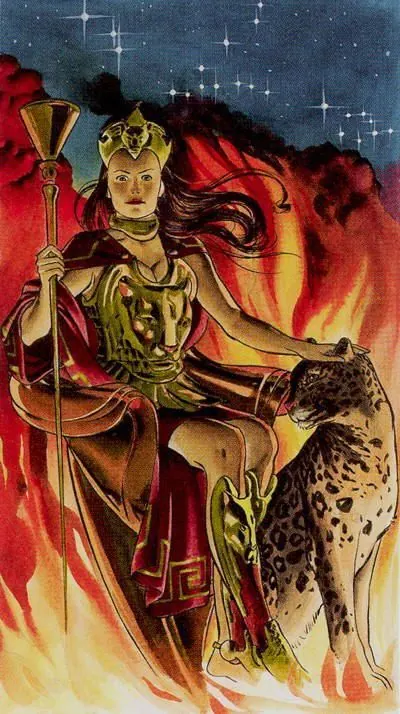 King of Wands card from the Initiatory Golden Dawn Tarot deck