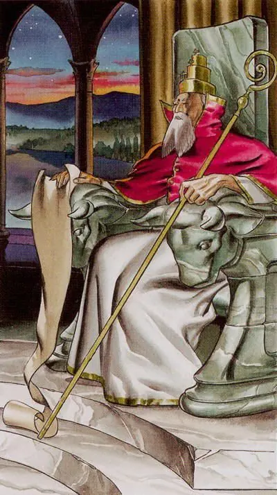 The Emperor card from the Initiatory Golden Dawn Tarot deck