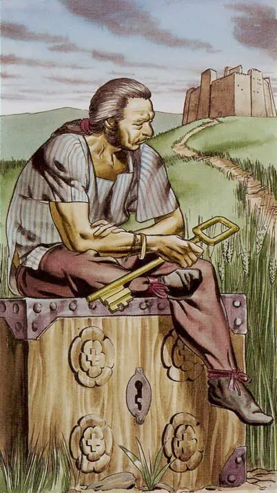 Three of Pentacles card from the Initiatory Golden Dawn Tarot deck