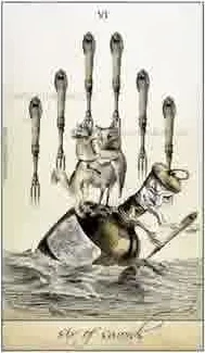 Six of Wands card from the Isidore Tarot deck
