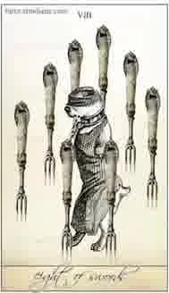 Eight of Wands card from the Isidore Tarot deck