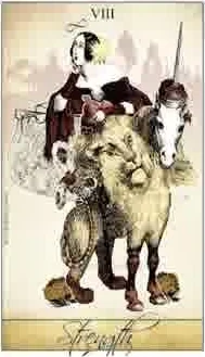 Strength card from the Isidore Tarot deck