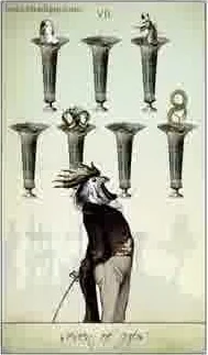 Seven of Cups card from the Isidore Tarot deck