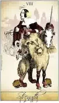 Strength card from the Isidore Tarot deck