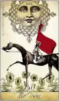 The Sun card from the Isidore Tarot deck