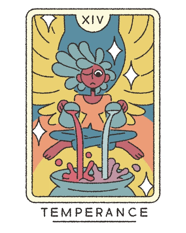 Temperance card from the Joe Sparrow Tarot deck