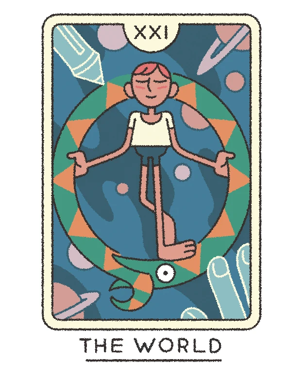 The World card from the Joe Sparrow Tarot deck