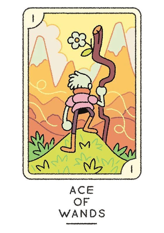 Ace of Wands — Joe Sparrow Tarot Ace of Wands card from the Joe Sparrow Tarot deck