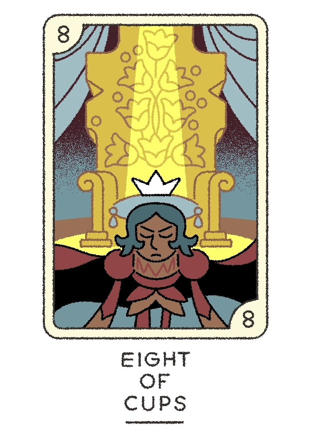 Eight of Cups card from the Joe Sparrow Tarot deck