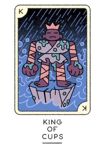 King of Cups card from the Joe Sparrow Tarot deck