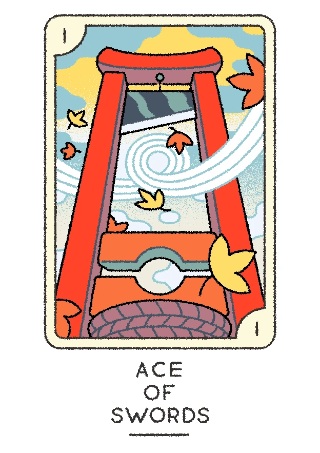 Ace of Swords — Joe Sparrow Tarot Ace of Swords card from the Joe Sparrow Tarot deck