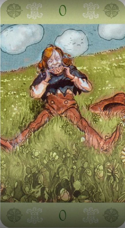 The Fool — source-order label The Fool card from the John Bauer Tarot deck