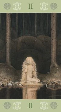 The High Priestess card from the John Bauer Tarot deck