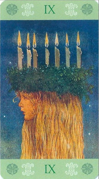 The Hermit card from the John Bauer Tarot deck