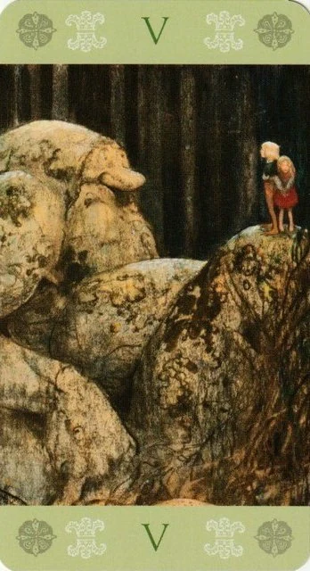 The Hierophant — source-order label The Hierophant card from the John Bauer Tarot deck