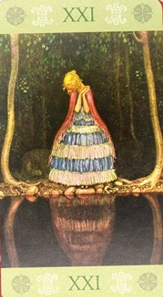 The World — source-order label The World card from the John Bauer Tarot deck