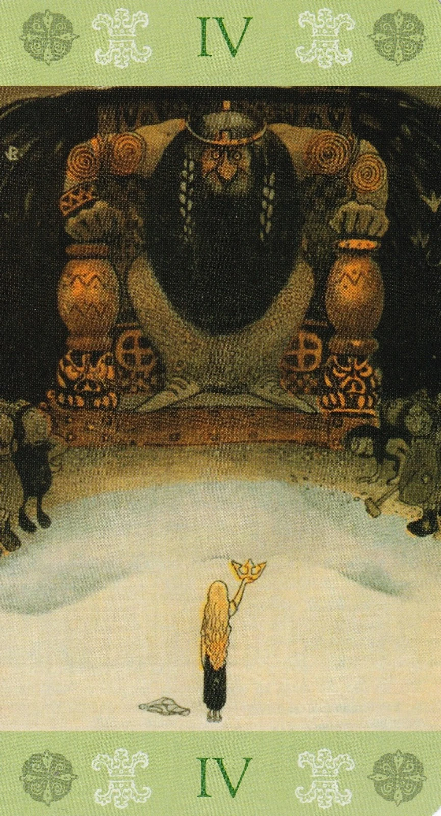 The Emperor card from the John Bauer Tarot deck